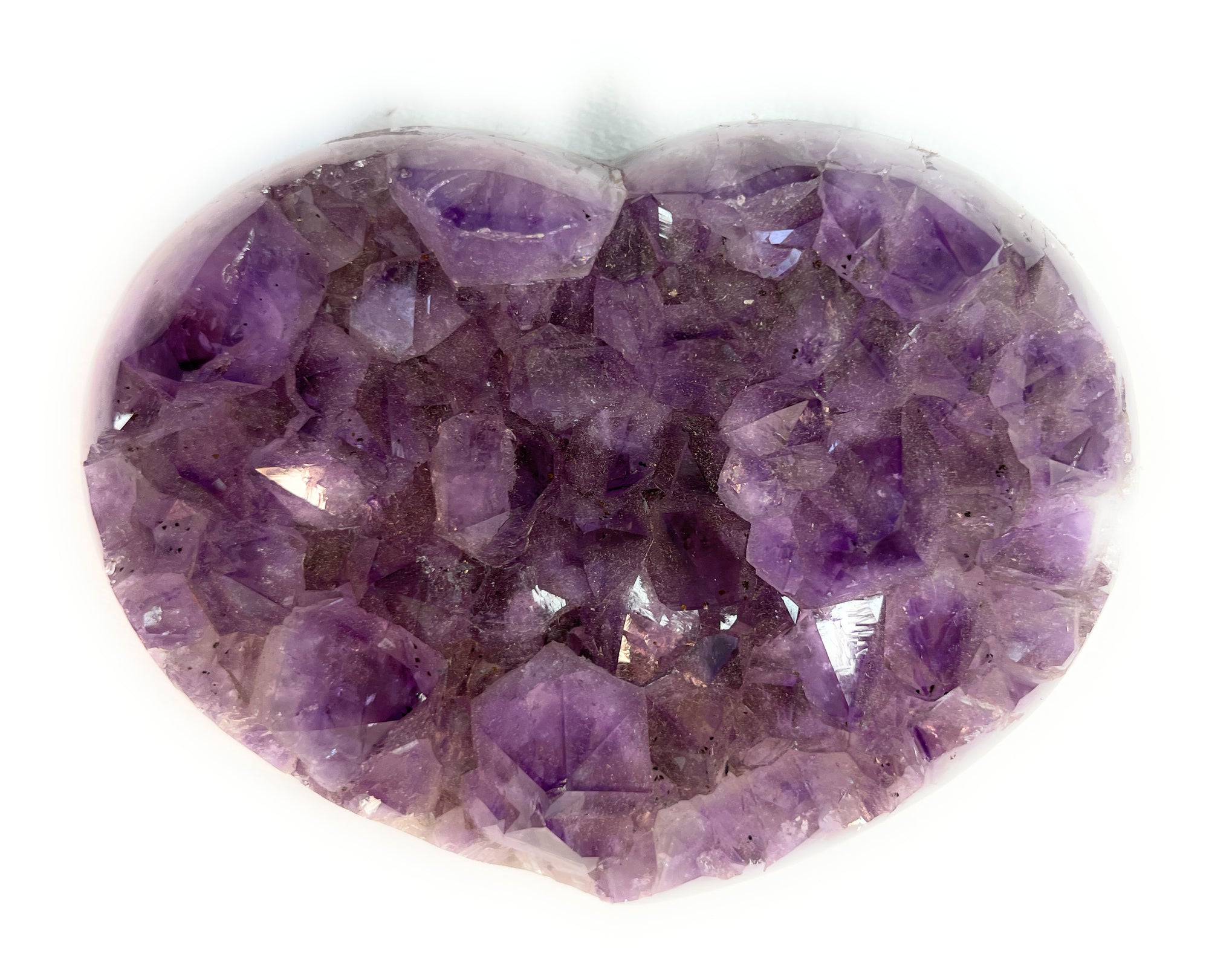 Large Purple Amethyst Chunky Heart - A beautiful Amethyst crystal known for its amethyst is a powerful stone for spiritual protection and inner peace.