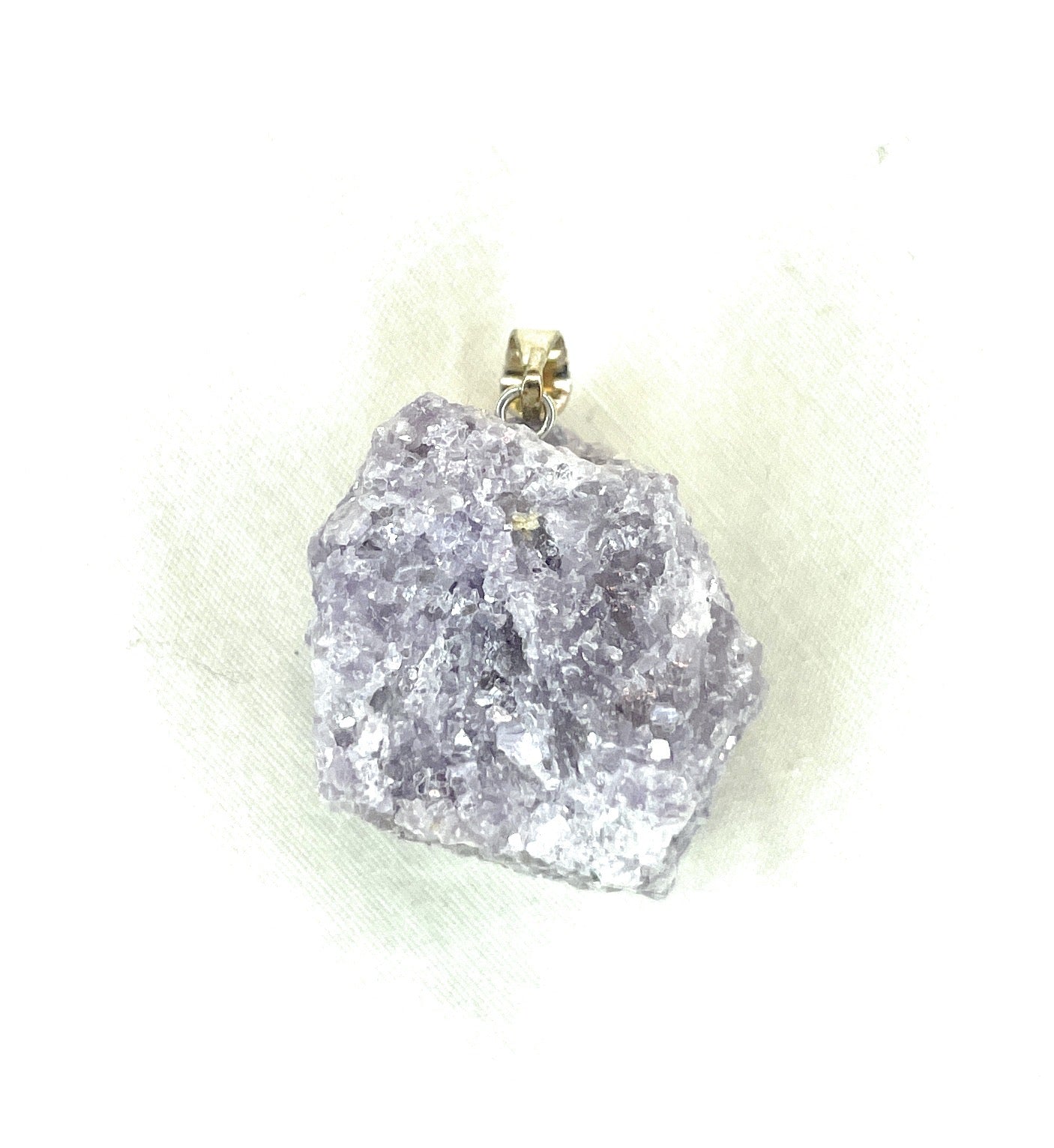 Rough Lepidolite Crystal Pendant Necklace - A unique handcrafted crystal piece.