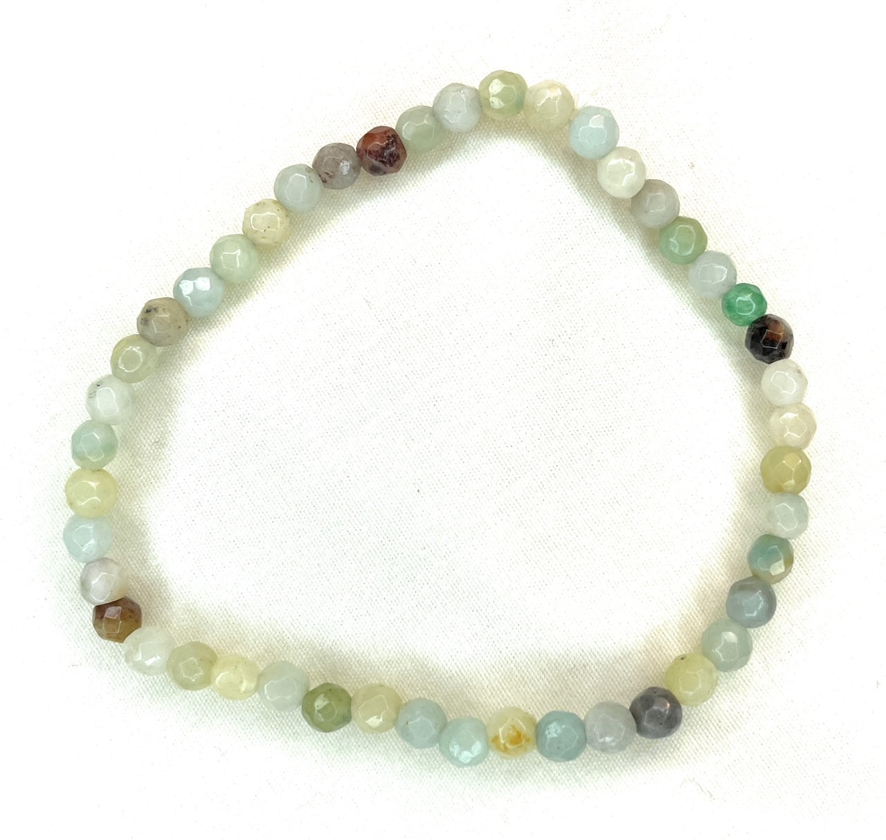 4mm Beaded Crystal Bracelet, Gemstone Bracelet, Crystal Bead Bracelet - A unique handcrafted crystal piece.