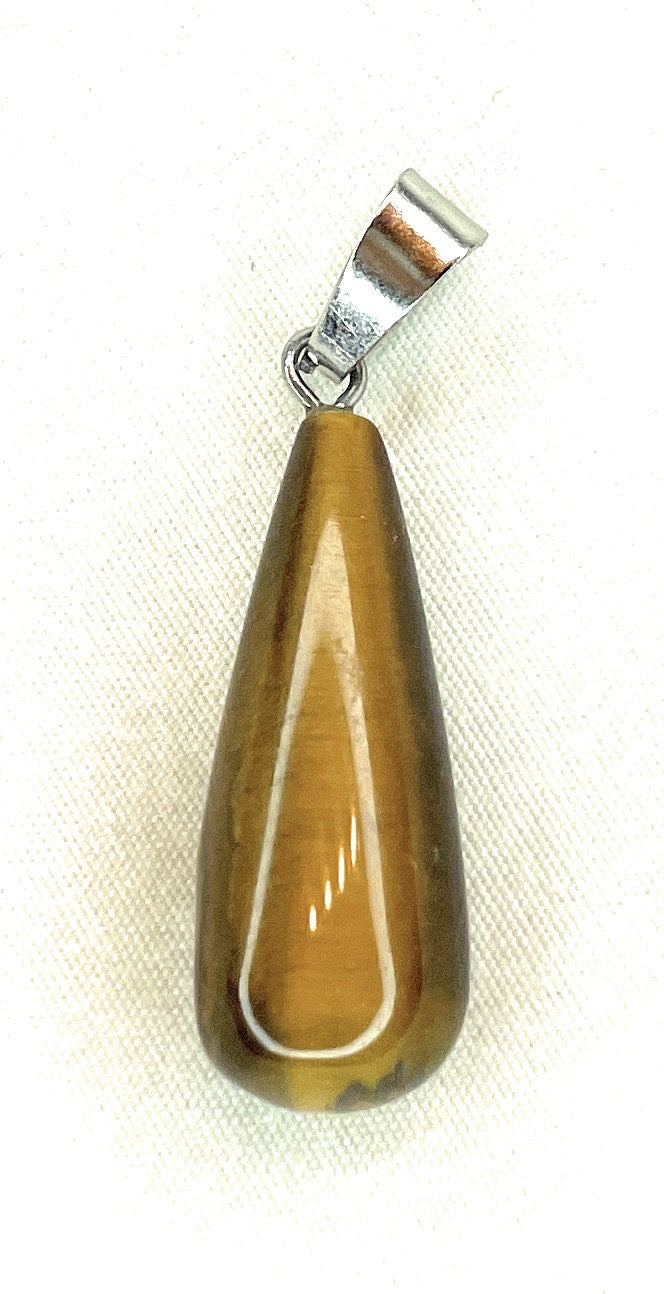 Teardrop Gemstone Crystal Pendant - A unique handcrafted crystal piece.