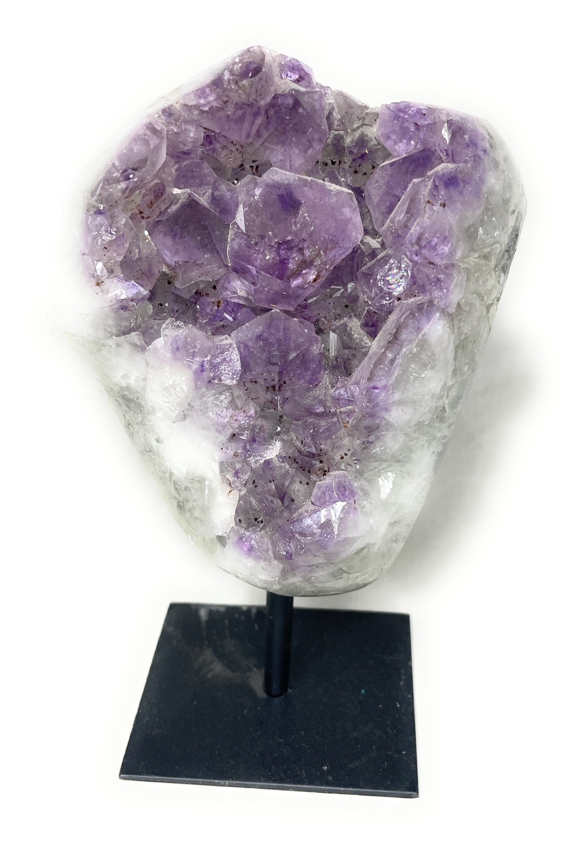 Purple Amethyst Crystal -Yoga Decor - A beautiful Amethyst crystal known for its amethyst is a powerful stone for spiritual protection and inner peace.