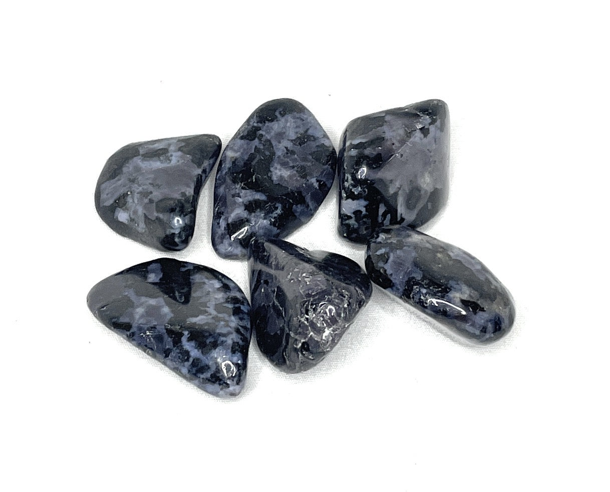 Tumbled Indigo Gabbro Stone - A unique handcrafted crystal piece.