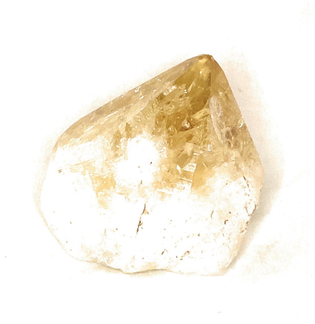 Raw Citrine Power Point - Yoga Decor - A beautiful Citrine crystal known for its citrine is known as the 'merchant's stone' and is associated with prosperity, abundance, and success.