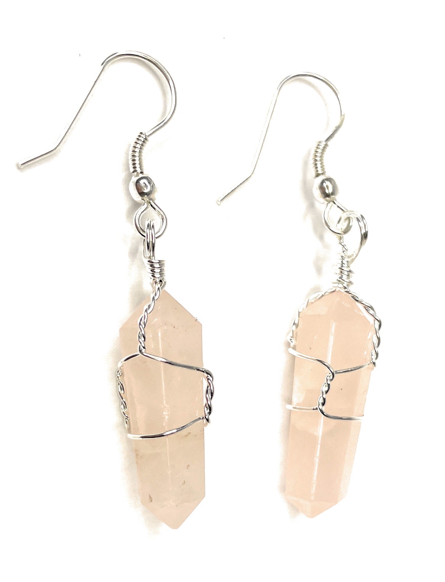 Wire Wrapped Earrings Women and Girls Earrings All Ages - A unique handcrafted crystal piece.