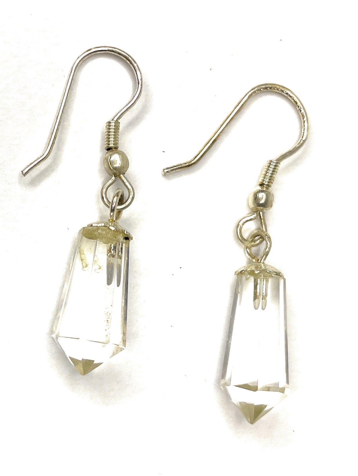 Crystal Point Earrings - Dangle Earrings - - A unique handcrafted crystal piece.