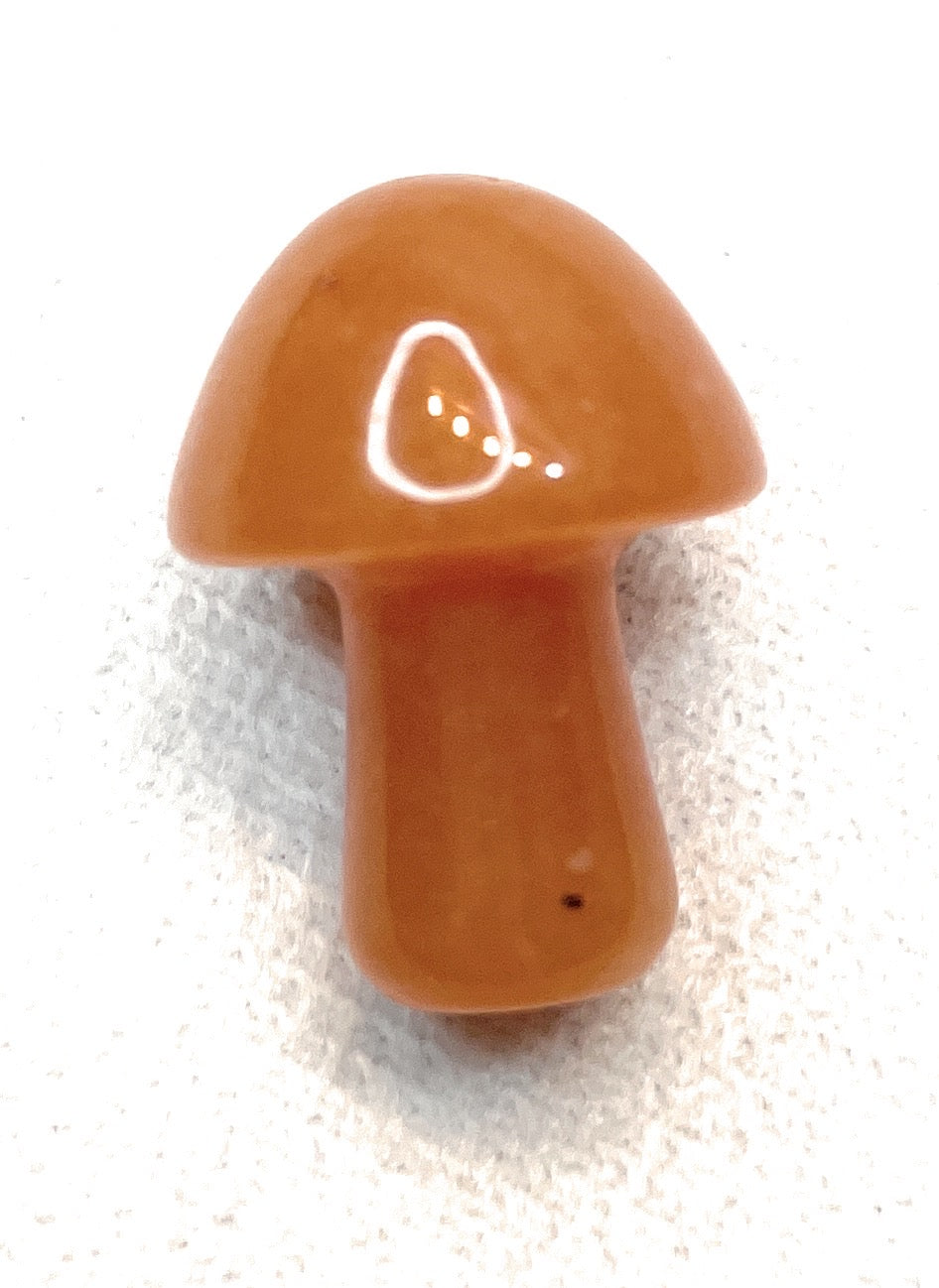 Mushroom Gemstone Miniature Figurine/Knick Knack - A unique handcrafted crystal piece.