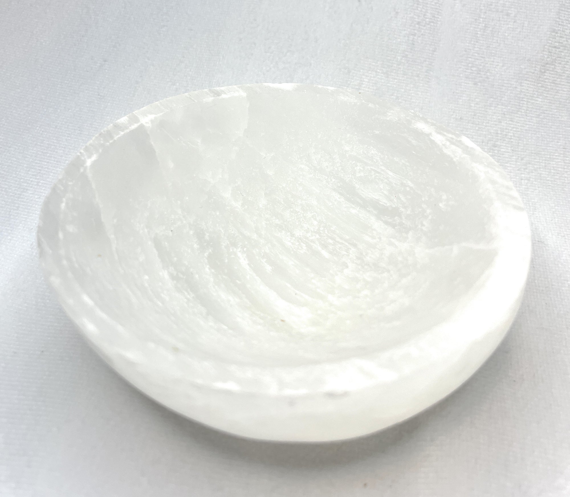 Selenite Bowl, Crystal Bowl for Protection and Healing - A unique handcrafted crystal piece.