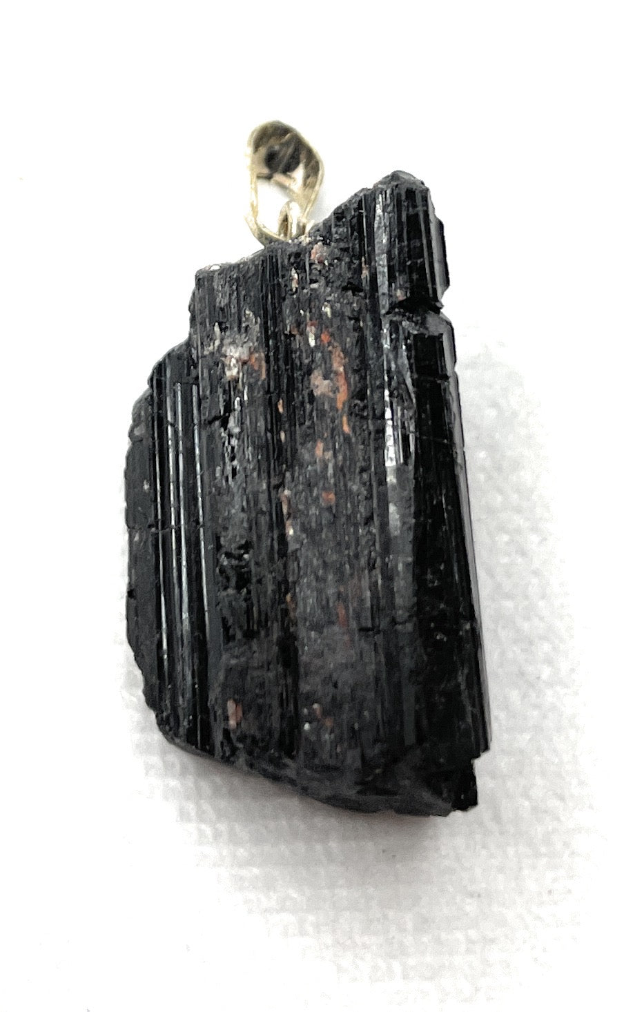 Rough Black Tourmaline Crystal Pendant Necklace - A unique handcrafted crystal piece.