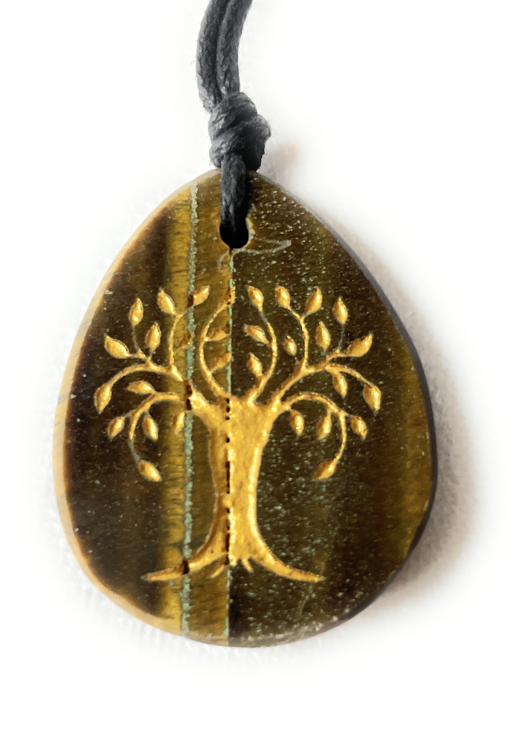 Tree of Life Pendant with Rope Necklace Women and Girls Necklace All Ages - A unique handcrafted crystal piece.