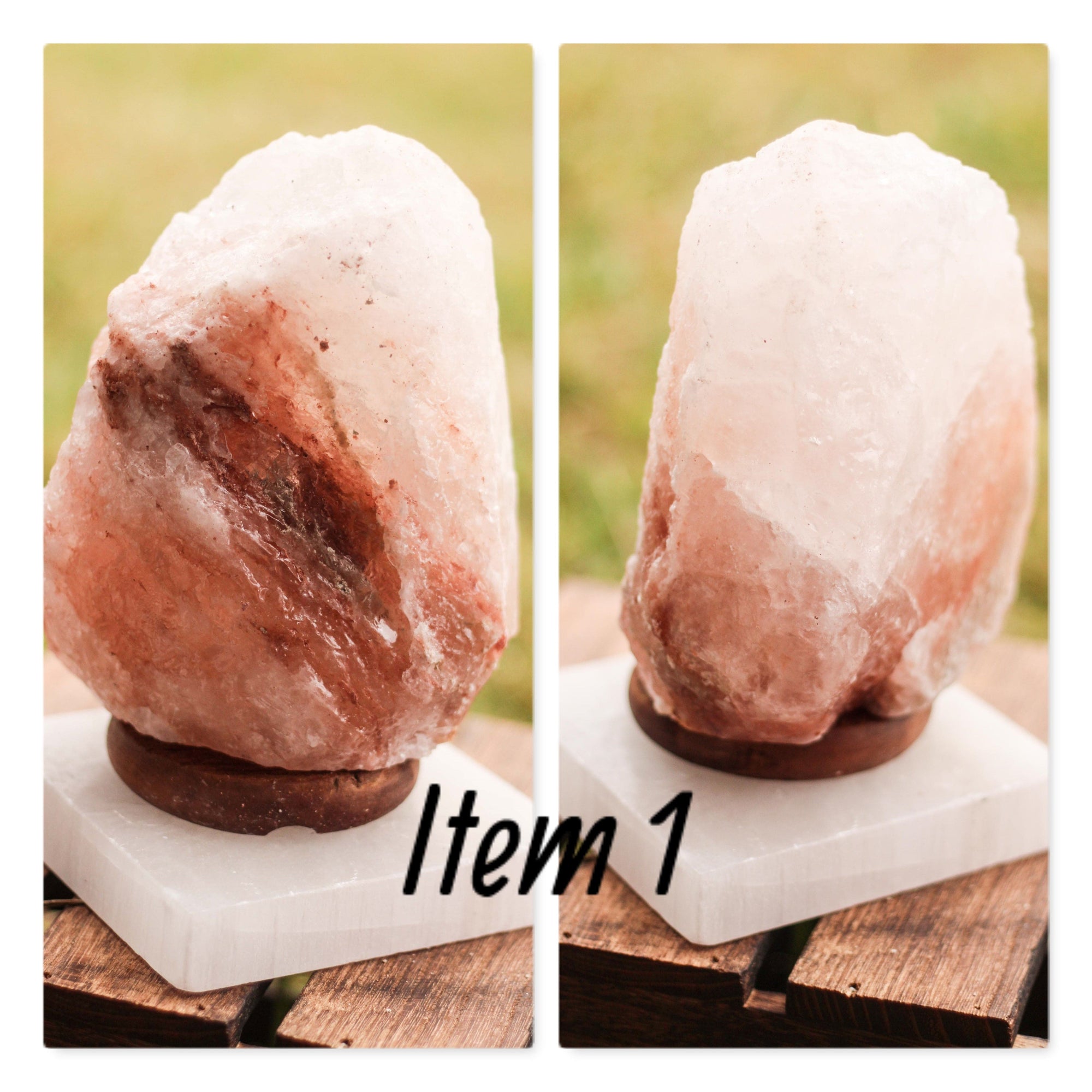 Himalayan Salt Rock Lamp for Healing and Relaxation. - A unique handcrafted crystal piece.