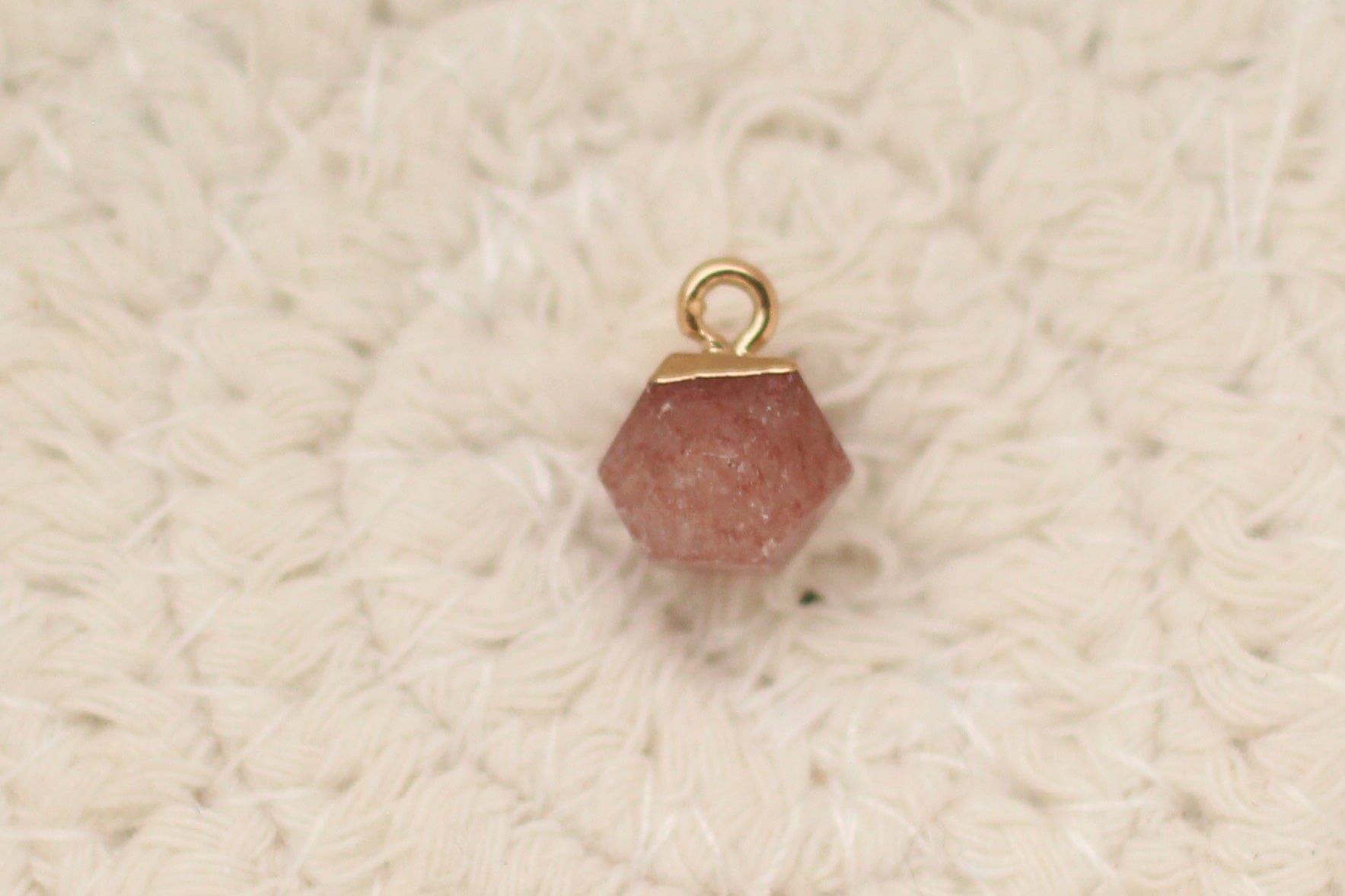 Rose Quartz Hexagon Pendant - A beautiful Rose Quartz crystal known for its rose quartz is the stone of unconditional love.